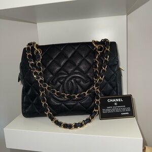 SOLD - Chanel Caviar Quilted Petit Timeless tote